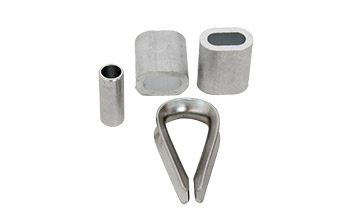 WIRE CRIMPING ASSEMBLY CONSISTING 01 NO. OF THIMBLE, 02 NOS. OF FERRULE & 01 NO. OF ALUMINIUM WIRE ROPE CAP (STANDARD).